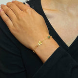 Bracelet papillon en jade néphrite et argent - Biloria