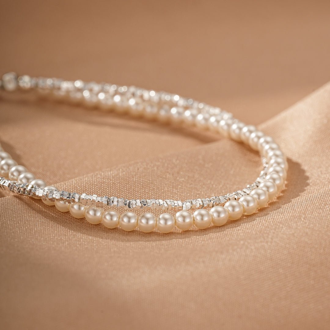 Bracelet Perle Double Éclat Argent 925 - Biloria