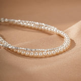 Bracelet Perle Double Éclat Argent 925 - Biloria