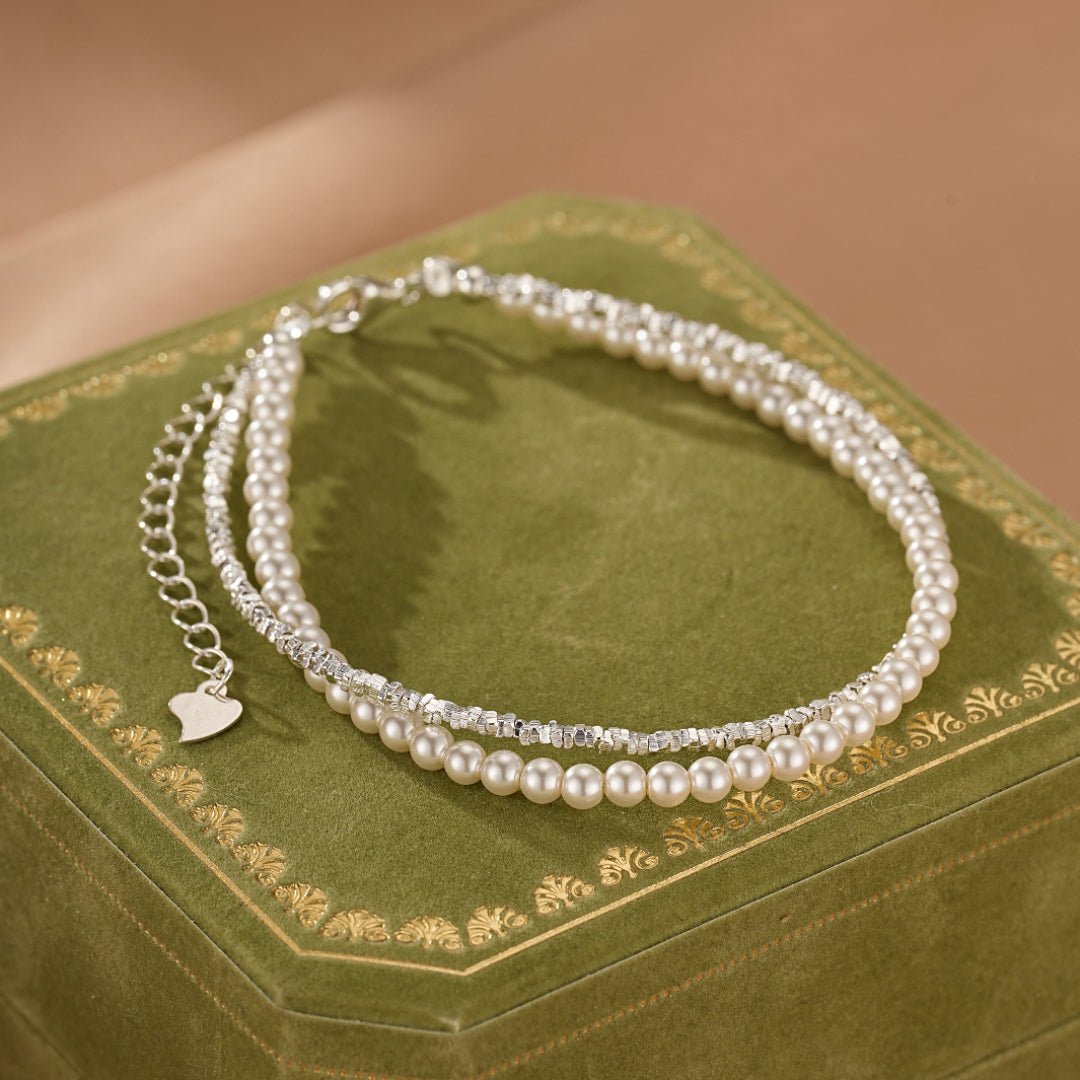 Bracelet Perle Double Éclat Argent 925 - Biloria