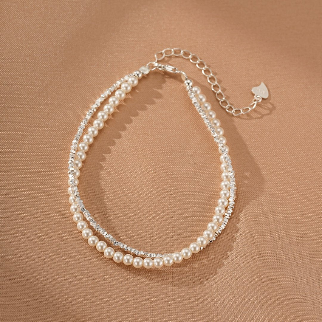 Bracelet Perle Double Éclat Argent 925 - Biloria