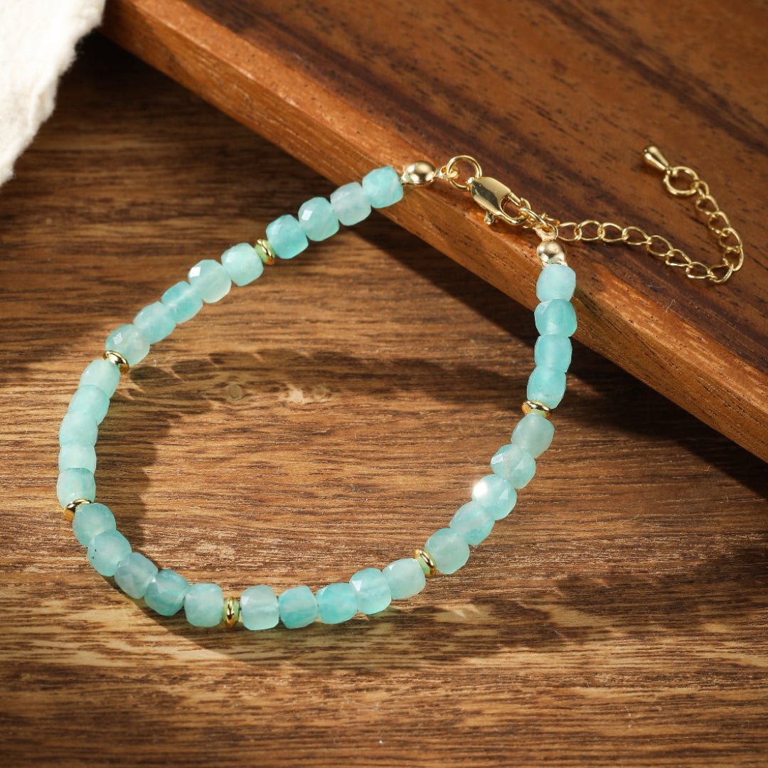 Bracelet Perle et Amazonite pour Bureau Apaisant - Biloria
