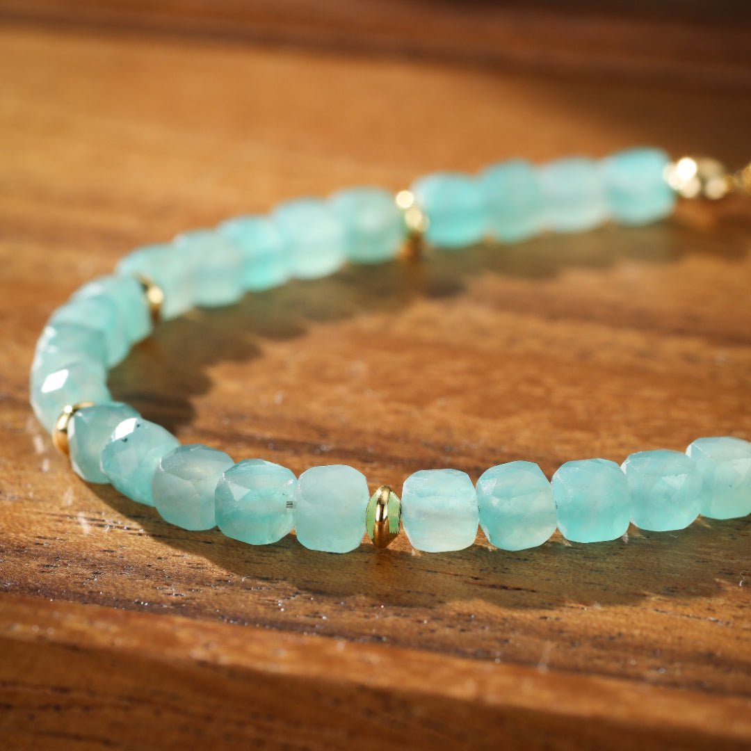 Bracelet Perle et Amazonite pour Bureau Apaisant - Biloria