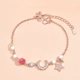 Bracelet Perle Lune Étoile – Lune Rose - Biloria