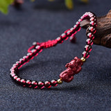 Bracelet Pi Xiu Cinabre Grenat Richesse Protection - Biloria