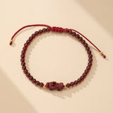 Bracelet Pi Xiu Cinabre Grenat Richesse Protection - Biloria