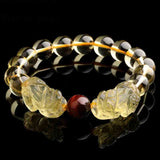Bracelet Pi Xiu en Citrine et Œil de Tigre, chance et richesse - Biloria