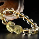 Bracelet Pi Xiu en Citrine et Œil de Tigre, chance et richesse - Biloria