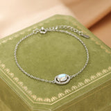 Bracelet Pierre de Lune Argent 925 – Bijou Féminin pour l'Intuition - Biloria