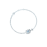 Bracelet Pierre de Lune Argent 925 Motif Lune Étoile - Biloria