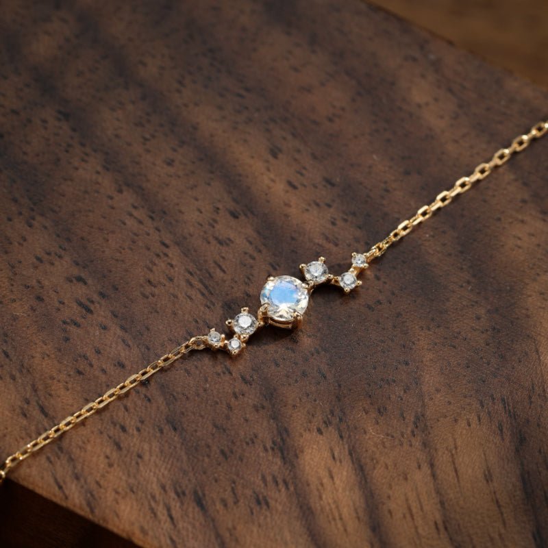 Bracelet Pierre de Lune Argent Plaqué Or – Bijou de Sérénité - Biloria