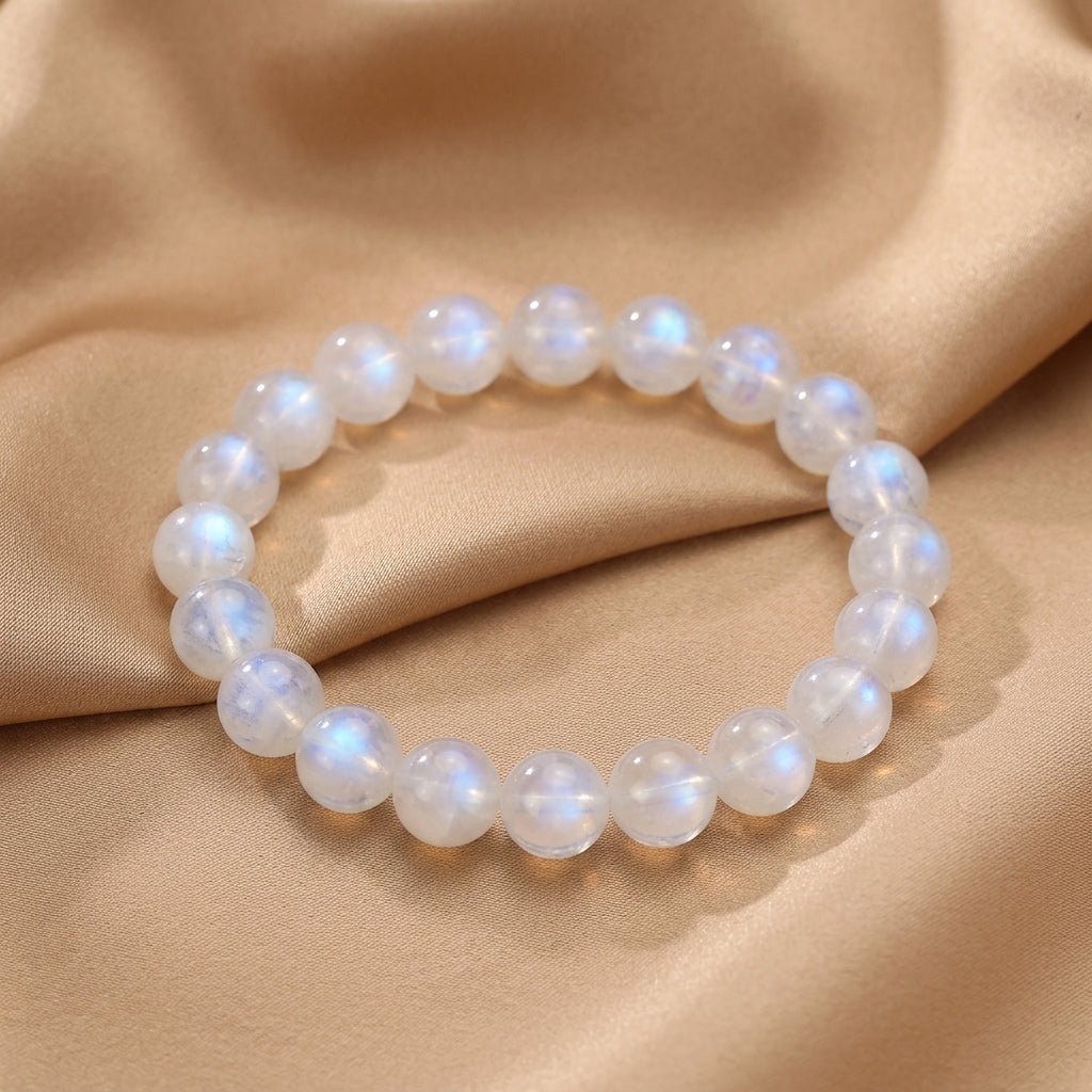 Bracelet Pierre de Lune Bleue Océan – Intuition et Féminité - Biloria