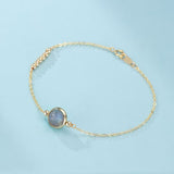 Bracelet Pierre de Lune Bleue pour l'Équilibre Émotionnel - Biloria