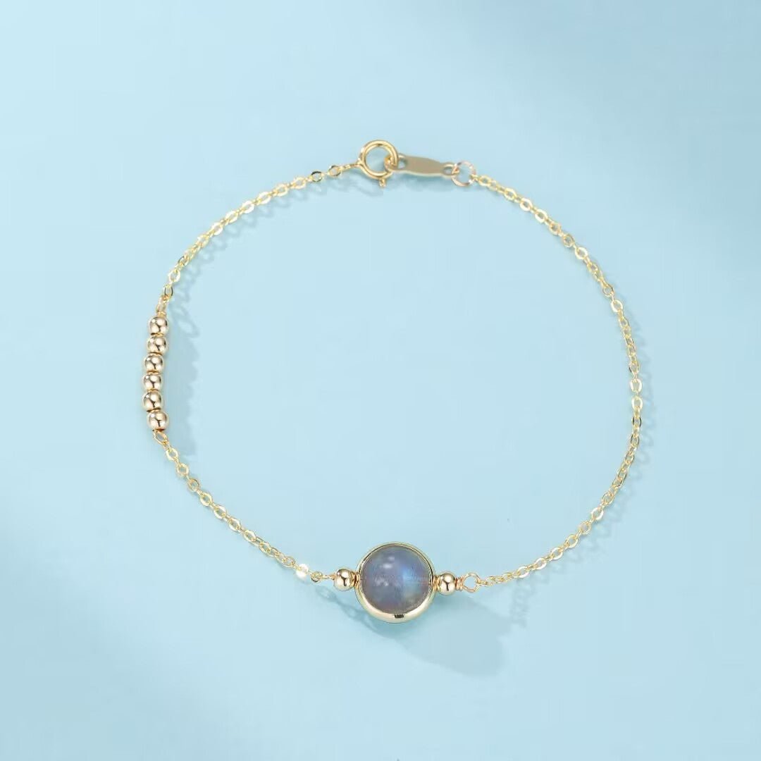 Bracelet Pierre de Lune Bleue pour l'Équilibre Émotionnel - Biloria