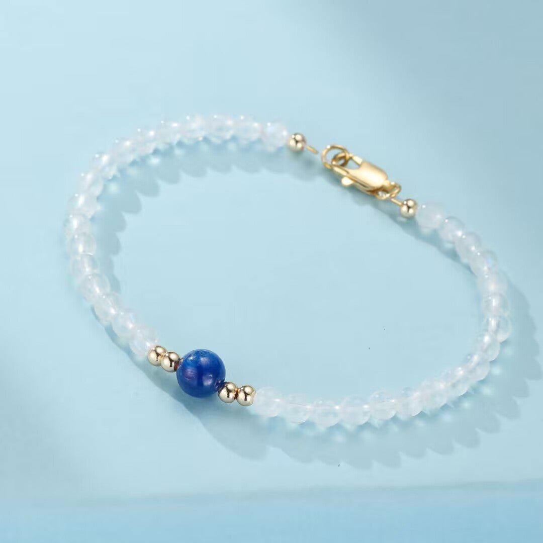 Bracelet Pierre de Lune et Disthène – Harmonie Céleste - Biloria