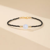 Bracelet Pierre de Lune et Spinelle – Lumière Intérieure, Plaqué Or - Biloria