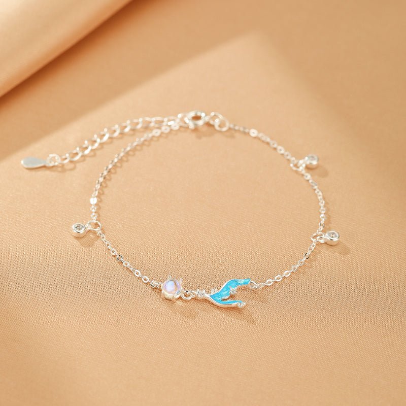 Bracelet Pierre de Lune Sirène Lunaire Argent S925 - Biloria