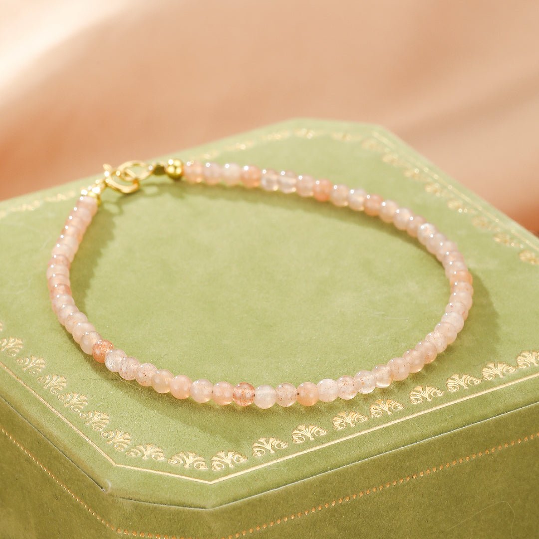 Bracelet Pierre de Soleil 3 mm Féminin Doré - Biloria