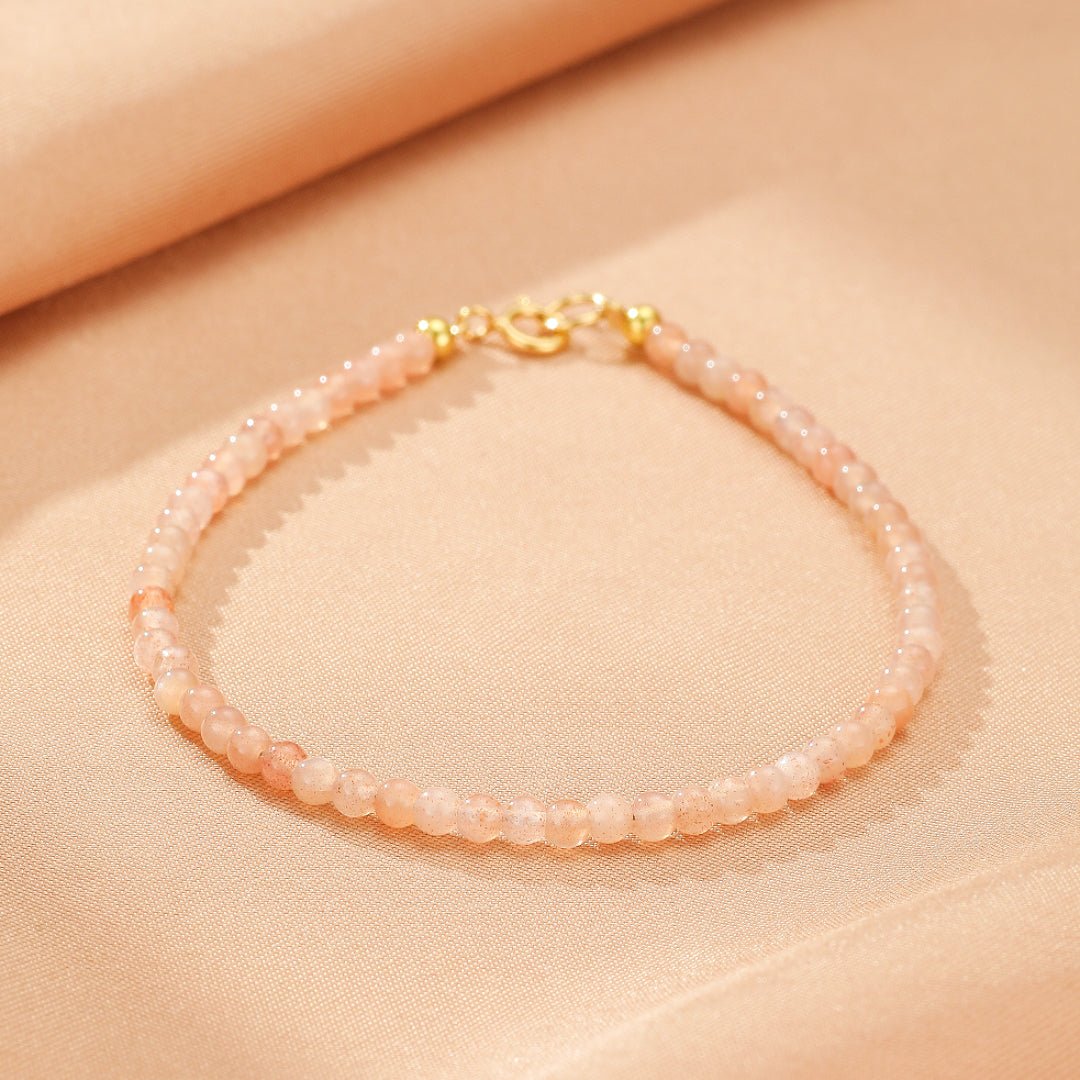Bracelet Pierre de Soleil 3 mm Féminin Doré - Biloria