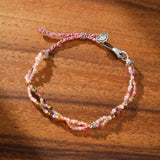 Bracelet pierre naturelle Amazonite ou Tourmaline - Argent ajustable - Biloria