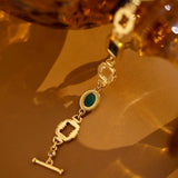 Bracelet Pierre Naturelle Promesse Argent Plaqué Or - Biloria