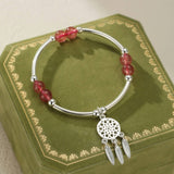 Bracelet Quartz Fraise Attrape-Rêves Enfant – Argent 925 - Biloria
