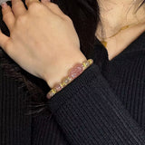 Bracelet Quartz Rose Labradorite PiXiu Protection Feng Shui - Biloria