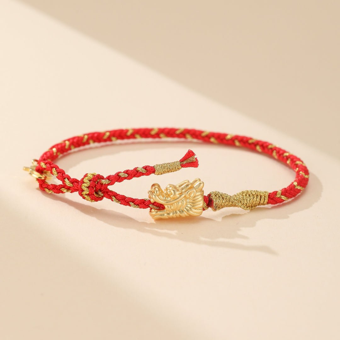 Bracelet Rouge Dragon Eternel Fil Rouge Lithotherapie - Biloria