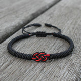 Bracelet Rouge et Noir Dragon Fil Rouge Couple ou Ami - Biloria