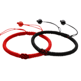 Bracelet Rouge et Noir Dragon Fil Rouge Couple ou Ami - Biloria