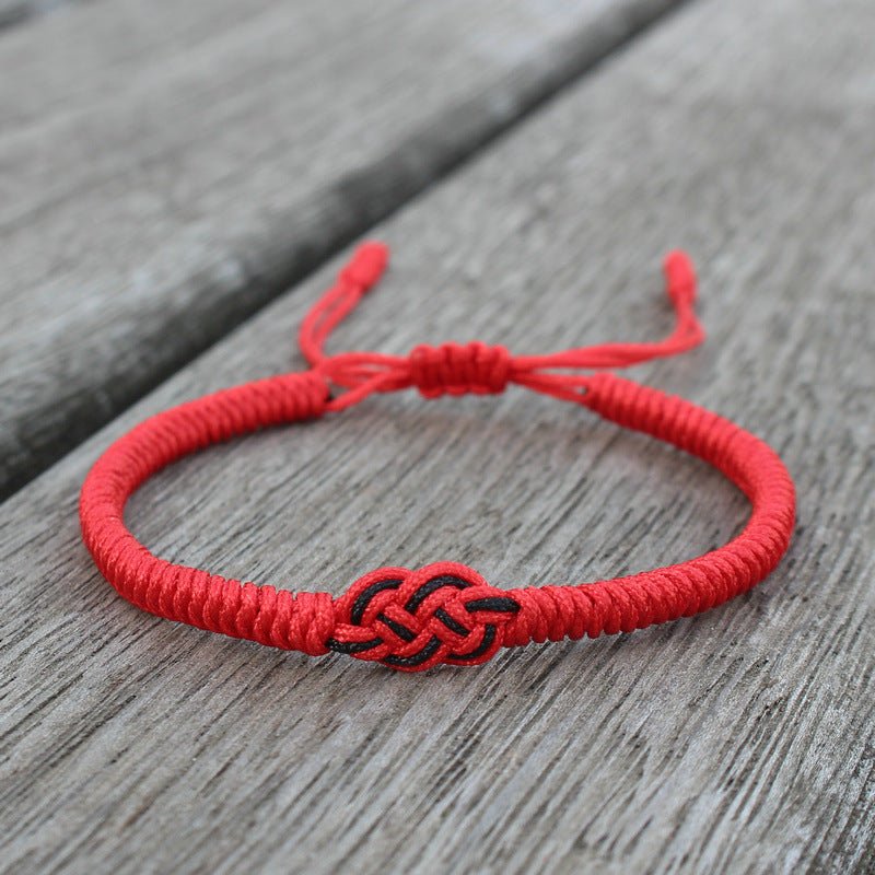 Bracelet Rouge et Noir Dragon Fil Rouge Couple ou Ami - Biloria