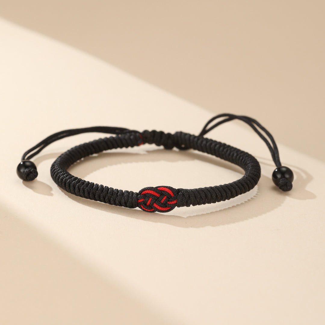 Bracelet Rouge et Noir Dragon Fil Rouge Couple ou Ami - Biloria