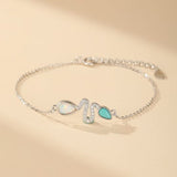 Bracelet Serpent Opale Turquoise Argent 925 Ajustable - Biloria