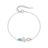 Bracelet Serpent Opale Turquoise Argent 925 Ajustable - Biloria