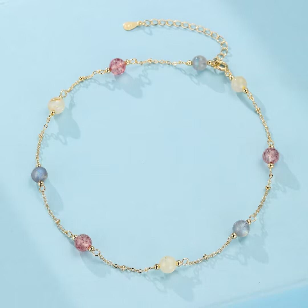 Bracelet spirituel Labradorite Quartz Fraise Citrine - Biloria