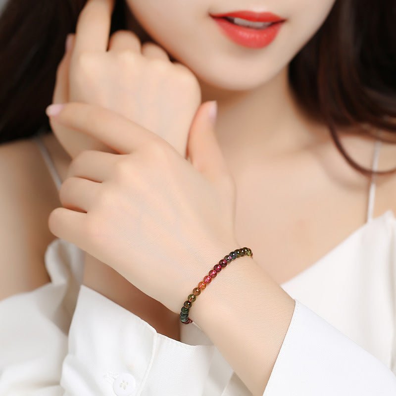 Bracelet Tourmaline Arc-en-Ciel en Pierres Naturelles - Biloria