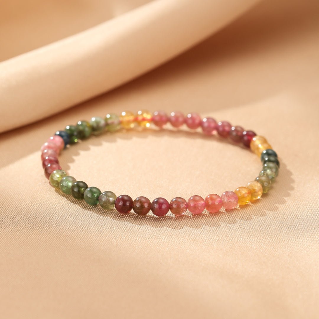 Bracelet Tourmaline Arc-en-Ciel en Pierres Naturelles - Biloria