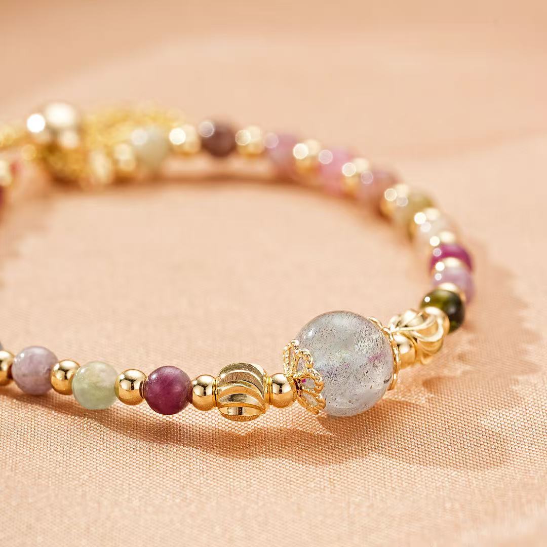 Bracelet Tourmaline Labradorite : Protection et Intuition - Biloria