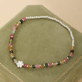 Bracelet Tourmaline Multicolore Argent 925 - Bijou Printanier - Biloria