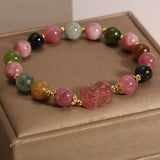 Bracelet Tourmaline Pixiu Protection Abondance - Biloria