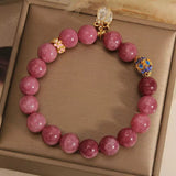 Bracelet Tourmaline Rose et Cristal de Roche pour Émotions Douces - Biloria