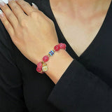 Bracelet Tourmaline Rose et Cristal de Roche pour Émotions Douces - Biloria