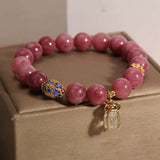 Bracelet Tourmaline Rose et Cristal de Roche pour Émotions Douces - Biloria