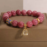 Bracelet Tourmaline Rose et Cristal de Roche pour Émotions Douces - Biloria