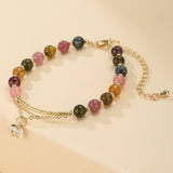 Bracelet Tourmaline Rose Éternelle : Bijou Ajustable - Biloria