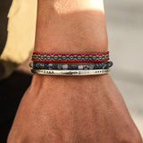 Bracelet Trio Bénédiction – Apatite et Fil Rouge - Biloria