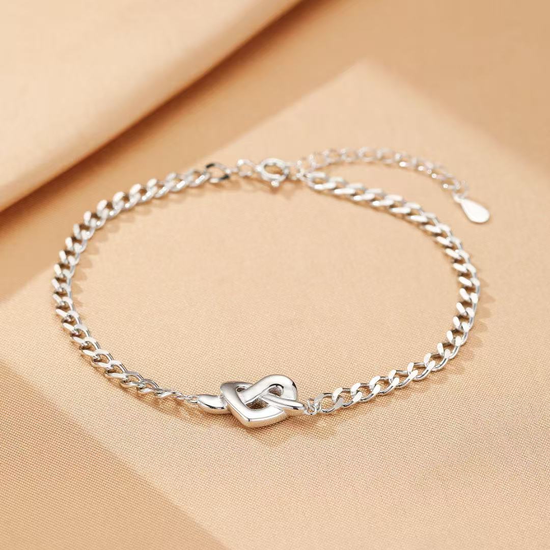 Bracelets Couple Argent 925 Symbole Infini Fiançailles - Biloria