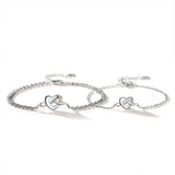 Bracelets Couple Argent 925 Symbole Infini Fiançailles - Biloria