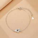 Bracelets Couple Argent 925 Symbole Infini Fiançailles - Biloria
