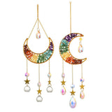 Capteur Soleil Lune 7 Chakras Pierres Naturelles Déco Murale - Biloria